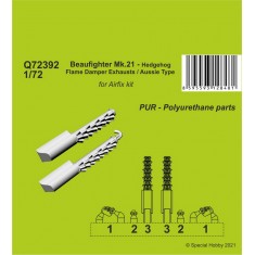 1/72 Beaufighter Mk.21 Hedgehog Flame Damper Exhausts Aussie Type for Airfix kit