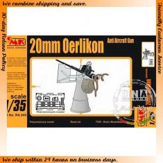 1/35 WWII US 20mm Oerlikon AA Gun - Full Resin kit