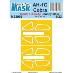 1/32 Bell AH-1G Cobra Inside/Outside Paint Masking for ICM kits