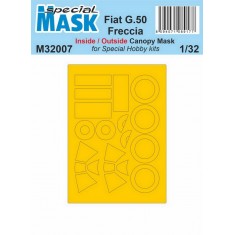 1/32 Fiat G.50 Freccia Inside Outside Canopy Masking for Special Hobby kits