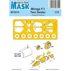 1/72 Modern Mirage F.1 Two Seater Paint Masking for Special Hobby kits