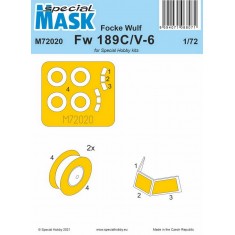 1/72 WWII Focke Wulf Fw 189V-6 Mask in service of Germany for Special Hobby kits