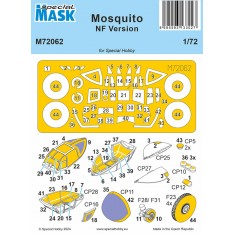 1/72 Mosquito NF Version Canopy Mask for Special Hobby kit