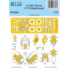 1/72 A-20C Havoc / P-70 Nighthawk MASK for Special Hobby kit