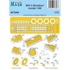 1/72 WH-3 Bomber / model 166 Mask for Azur/Frrom/Special Hobby kits