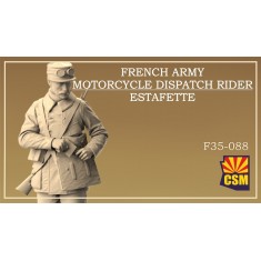 1/35 WWI French Army Motorcycle Dispatch Rider (3D Printed)