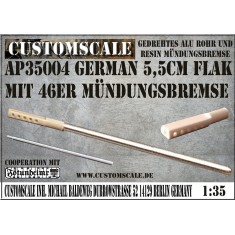 1/35 German 5.5cm Flak mit 46er Mundungsbremse