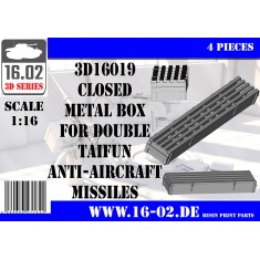 1/16 Closed Wooden Box for Double Taifun Anti-Aircraft Missiles (4pcs)