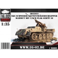 1/35 sKS Mammut Heavy Tracked Tractor with 5.5cm Flak Gerat 58