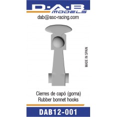 1/12 Rubber Bonnet Hooks (10pcs)