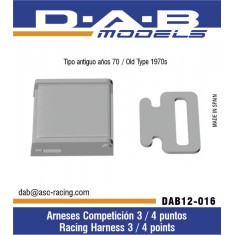 1/12 1970s Racing Harness 3/4-Point (2pcs)