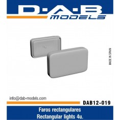 1/12 Rectangular Lights (4pcs)