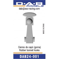 1/24 Rubber Bonnet Hooks (10pcs)