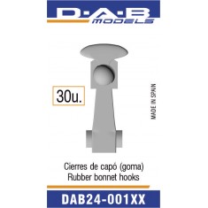 1/24 Rubber Bonnet Hooks (30pcs)