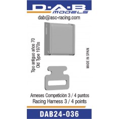 1/24 1970s Racing Harness 3/4-Point (2pcs)