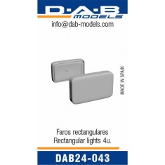 1/24 Rectangular Lights (4pcs)