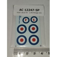 RAAF decal for Academy #12247 1/48 Dassault Mirage IIIC Fighter