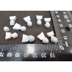 1/35 Assorted US M1 Helmets (10pcs) without Photo-etched Parts