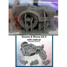 1/35 Gnome & Rhone AX II with Sidecar (wheel spokes broken)