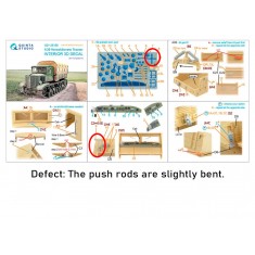 1/35 Voroshilovets Tractor Detail Parts for Trumpeter kits (Defect - parts slightly bent)