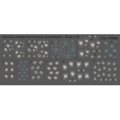 1/35 Car Glass Bullet Holes Decals