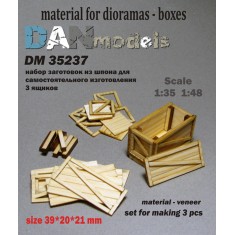 1/35 Boxes Veneers Material Set Vol.5 (for making 3 pcs, 39x20x21mm)