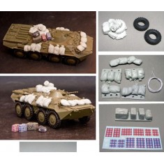 1/35 Russian BTR-80 Sandbags,Personal equipment Crew Bags & Spare Wheels