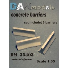 1/35 Concrete Barriers (6 gypsum pieces)