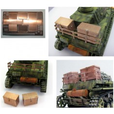 1/35 WWII German T-IV Boxes (2pcs) Hinges, Padlocks & Fences