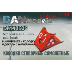 1/48 Aircraft Chocks Vol.3 (4pcs+decal,  13x8x6mm)