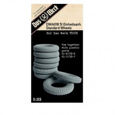 1/35 WWII German Uniform 5t Trailer Einheitsanhanger Wheels for DW35006