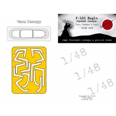 1/48 F-15C Vacu Canopy and Mask (opened) Masking for Academy kits