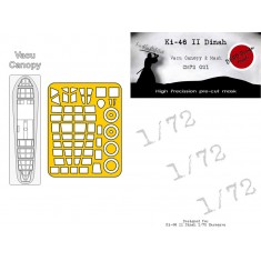 1/72 Mitsubishi Ki-46 II Dinah Vacu Canopy & Mask for Hasegawa kits