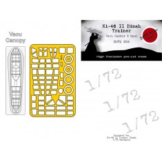 1/72 Mitsubishi Ki-46 II Trainer Dinah Vacu Canopy & Mask for Hasegawa kits