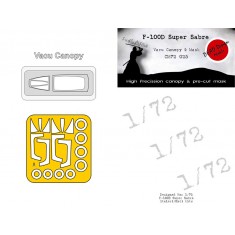 1/72 F-100D Super Sabre Vacu Canopy & Mask for Italeri/ESCI kits