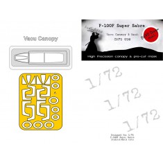 1/72 F-100F Super Sabre Vacu Canopy & Mask for Italeri/ESCI kits