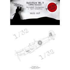 1/32 Supermarine Spitfire Mk.V National Insignias Masking for Hasegawa kits