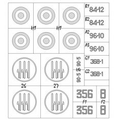 1/32 Mc.202 Folgore National Insignias Masking for Italeri kits