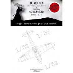 1/32 Bf 109G-6 National Insignias Masking for Revell kits
