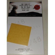 1/48 Messerschmitt Bf 109 F (cp J) Canopy In&Out Masking for Hasegawa kits