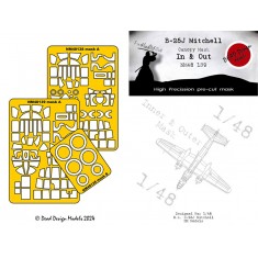 1/48 B-25J Mitchell Paint Mask (In&Out) for HK Model