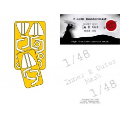 1/48 Republic F-105D Thunderchief In & Out Mask for Revell/MONOGRAM kits