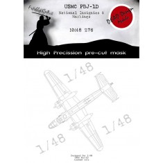1/48 USMC PBJ-1D Mitchell National Insignias Masking for Academy kits