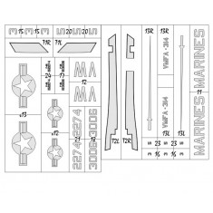 1/48 F-4B/N Phantom II National Insignias Masking for Academy kits