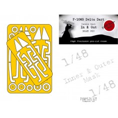 1/48 F-106B Delta Dart In n Out Masking for Trumpeter kits
