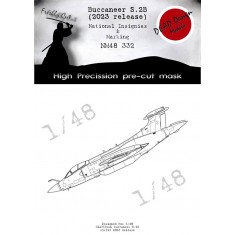 1/48 H.S. Buccaneer S.2B (2022) National Insignias Masks for Airfix kits