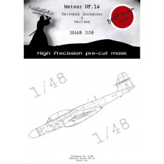 1/48 Meteor NF.14 National Insignia Signs Masks for Sword kits