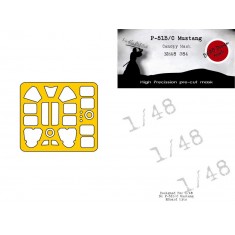 1/48 P-51 B/C Mustang Mask for Eduard kits