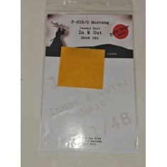 1/48 P-51 B/C Mustang  In and Out Mask for Eduard kits