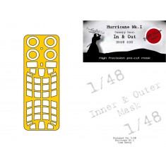 1/48 Hurricane Mk.I In and Out Canopies Masks for Arma Hobby kits